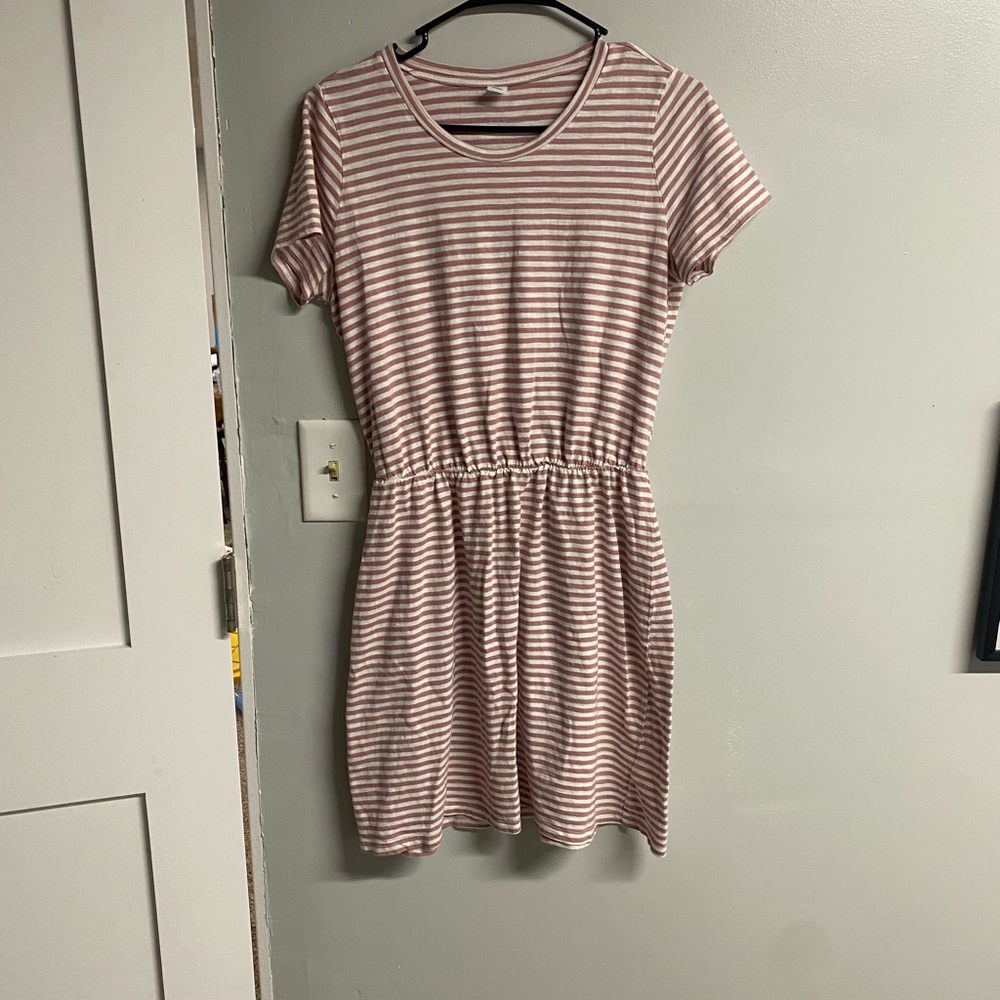 Old Navy Pink Striped Mini Dress